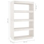 White pine wood shelf/space divider 80x35x135 cm by vidaXL, Bookcases and shelves - Ref: Foro24-810890, Price: 71,61 €, Disco...