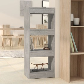 Estantería/divisor madera ingeniería gris hormigón 40x30x103 cm de vidaXL, Librerías y estanterías - Ref: Foro24-811614, Prec...