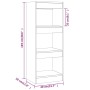 Concrete gray engineered wood shelf/divider 40x30x103 cm by vidaXL, Bookcases and shelves - Ref: Foro24-811614, Price: 54,75 ...