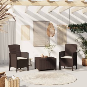 Garden armchairs 2 units with brown PP rattan cushions by vidaXL, Garden chairs - Ref: Foro24-318228, Price: 155,99 €, Discou...