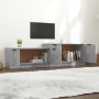 Concrete gray plywood TV cabinet 158.5x36x45 cm by vidaXL, TV Furniture - Ref: Foro24-811488, Price: 83,61 €, Discount: %