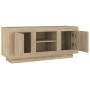 Mueble de TV madera contrachapada roble Sonoma 102x35x45 cm de vidaXL, Muebles TV - Ref: Foro24-811793, Precio: 76,17 €, Desc...