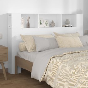 Mueble cabecero blanco 160x18,5x104,5 cm de vidaXL, Cabeceros y pies de cama - Ref: Foro24-811934, Precio: 71,39 €, Descuento: %