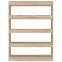 Shelf/divider space in Sonoma oak color, 100x30x135 cm by vidaXL, Bookcases and shelves - Ref: Foro24-811757, Price: 94,21 €,...