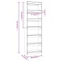 Estantería/divisor de espacios blanco 60x30x198 cm de vidaXL, Librerías y estanterías - Ref: Foro24-811682, Precio: 95,54 €, ...