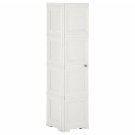 Angora white wood design plastic wardrobe 40x43x164 cm by vidaXL, Lockers and storage cabinets - Ref: Foro24-340600, Price: 1...