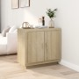 Sonoma oak plywood sideboard 80x40x75 cm by vidaXL, Sideboards - Ref: Foro24-811820, Price: 74,57 €, Discount: %