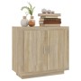 Aparador de madera contrachapada roble Sonoma 80x40x75 cm de vidaXL, Aparadores - Ref: Foro24-811820, Precio: 74,57 €, Descue...