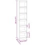 Betongraues Regal/Raumteiler 40x30x198 cm von vidaXL, Bücherregale und Regale - Ref: Foro24-811641, Preis: 79,40 €, Rabatt: %