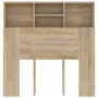 Mueble cabecero roble Sonoma 100x19x103,5 cm de vidaXL, Cabeceros y pies de cama - Ref: Foro24-811847, Precio: 53,98 €, Descu...