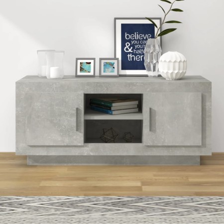 Concrete gray plywood TV cabinet 102x35x45 cm by vidaXL, TV Furniture - Ref: Foro24-811794, Price: 69,99 €, Discount: %