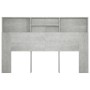 Mueble cabecero gris hormigón 160x19x103,5 cm de vidaXL, Cabeceros y pies de cama - Ref: Foro24-811875, Precio: 76,01 €, Desc...