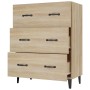 Aparador de madera de ingeniería roble Sonoma 69,5x34x90 cm de vidaXL, Aparadores - Ref: Foro24-812162, Precio: 85,61 €, Desc...