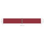 Toldo lateral retráctil rojo 180x1200 cm de vidaXL, Sombrillas - Ref: Foro24-318077, Precio: 120,13 €, Descuento: %