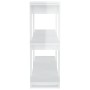 Estantería/divisor de espacios blanco brillante 100x30x87 cm de vidaXL, Librerías y estanterías - Ref: Foro24-811553, Precio:...