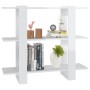 Estantería/divisor de espacios blanco brillante 100x30x87 cm de vidaXL, Librerías y estanterías - Ref: Foro24-811553, Precio:...