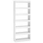 Glossy white engineered wood shelf/divider 80x30x198 cm by vidaXL, Bookcases and shelves - Ref: Foro24-811733, Price: 117,03 ...