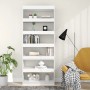 Glossy white engineered wood shelf/divider 80x30x198 cm by vidaXL, Bookcases and shelves - Ref: Foro24-811733, Price: 117,03 ...