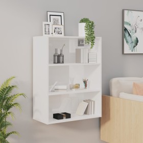 Glossy white hanging wall cabinet 69.5x32.5x90 cm by vidaXL, Sideboards - Ref: Foro24-812318, Price: 49,99 €, Discount: %