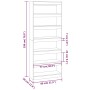 Glossy white engineered wood shelf/divider 80x30x198 cm by vidaXL, Bookcases and shelves - Ref: Foro24-811733, Price: 117,03 ...