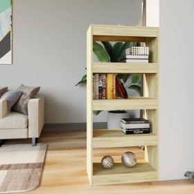 Plywood oak Sonoma color bookshelf 60x30x135 cm by vidaXL, Bookcases and shelves - Ref: Foro24-811667, Price: 63,99 €, Discou...