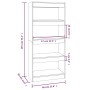 Bücherregal Sonoma aus eichenfarbigem Sperrholz 60x30x135 cm von vidaXL, Bücherregale und Regale - Ref: Foro24-811667, Preis:...