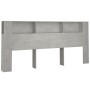 Mueble cabecero gris hormigón 220x18,5x104,5 cm de vidaXL, Cabeceros y pies de cama - Ref: Foro24-811965, Precio: 89,39 €, De...