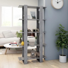 Concrete gray engineered wood shelf/divider 80x30x160 cm by vidaXL, Bookcases and shelves - Ref: Foro24-811569, Price: 64,99 ...