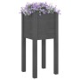 Jardinera de madera maciza de pino gris 31x31x70 cm de vidaXL, Maceteros y jardineras - Ref: Foro24-810783, Precio: 26,99 €, ...