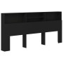 Mueble cabecero negro 220x19x103,5 cm de vidaXL, Cabeceros y pies de cama - Ref: Foro24-811899, Precio: 75,58 €, Descuento: %