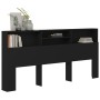 Mueble cabecero negro 220x19x103,5 cm de vidaXL, Cabeceros y pies de cama - Ref: Foro24-811899, Precio: 75,58 €, Descuento: %