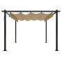 Cenador de jardín con techo retráctil gris taupe 3x3 m de vidaXL, Carpas y cenadores - Ref: Foro24-318536, Precio: 438,79 €, ...