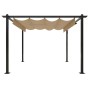 Cenador de jardín con techo retráctil gris taupe 3x3 m de vidaXL, Carpas y cenadores - Ref: Foro24-318536, Precio: 438,79 €, ...