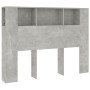 Mueble cabecero gris hormigón 140x18,5x104,5 cm de vidaXL, Cabeceros y pies de cama - Ref: Foro24-811929, Precio: 60,10 €, De...