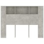 Mueble cabecero gris hormigón 140x18,5x104,5 cm de vidaXL, Cabeceros y pies de cama - Ref: Foro24-811929, Precio: 60,10 €, De...