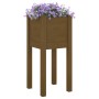 Solid pine wood planter in honey brown color, 31x31x70 cm by vidaXL, Pots and planters - Ref: Foro24-810785, Price: 24,61 €, ...