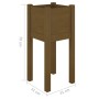 Solid pine wood planter in honey brown color, 31x31x70 cm by vidaXL, Pots and planters - Ref: Foro24-810785, Price: 24,61 €, ...