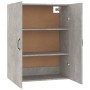 Betongrauer Hängeschrank aus Holzwerkstoff, 69,5 x 34 x 90 cm von vidaXL, Schließfächer und Lagerschränke - Ref: Foro24-81227...