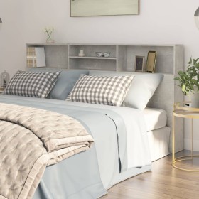 Mueble cabecero gris hormigón 200x19x103,5 cm de vidaXL, Cabeceros y pies de cama - Ref: Foro24-811893, Precio: 80,96 €, Desc...