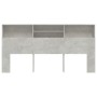 Betongraues Kopfteilmöbel 200x19x103,5 cm von vidaXL, Kopf- und Fußteile - Ref: Foro24-811893, Preis: 80,96 €, Rabatt: %