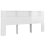 Mueble cabecero blanco brillante 220x18,5x104,5 cm de vidaXL, Cabeceros y pies de cama - Ref: Foro24-811967, Precio: 88,99 €,...