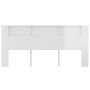 Mueble cabecero blanco brillante 220x18,5x104,5 cm de vidaXL, Cabeceros y pies de cama - Ref: Foro24-811967, Precio: 88,99 €,...