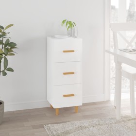 Glossy white plywood sideboard 34.5x34x90 cm by vidaXL, Sideboards - Ref: Foro24-812345, Price: 56,59 €, Discount: %