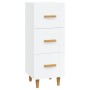 Aparador de madera contrachapada blanco brillante 34,5x34x90 cm de vidaXL, Aparadores - Ref: Foro24-812345, Precio: 64,92 €, ...