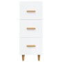 Aparador de madera contrachapada blanco brillante 34,5x34x90 cm de vidaXL, Aparadores - Ref: Foro24-812345, Precio: 64,92 €, ...