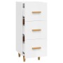 Aparador de madera contrachapada blanco brillante 34,5x34x90 cm de vidaXL, Aparadores - Ref: Foro24-812345, Precio: 64,92 €, ...