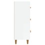 Aparador de madera contrachapada blanco brillante 34,5x34x90 cm de vidaXL, Aparadores - Ref: Foro24-812345, Precio: 64,92 €, ...