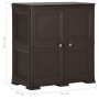 Kunststoff-Kleiderschrank, braunes Holzdesign, 79 x 43 x 85,5 cm von vidaXL, Schließfächer und Lagerschränke - Ref: Foro24-34...