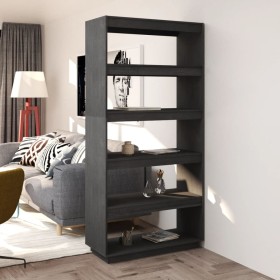 Gray pine shelving/space divider 80x35x167 cm by vidaXL, Bookcases and shelves - Ref: Foro24-810896, Price: 121,99 €, Discoun...