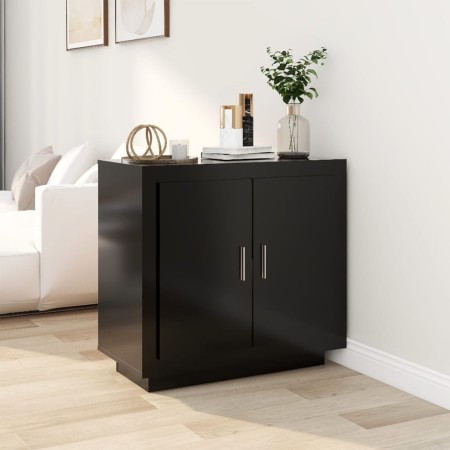 Black plywood sideboard 80x40x75 cm by vidaXL, Sideboards - Ref: Foro24-811818, Price: 71,47 €, Discount: %